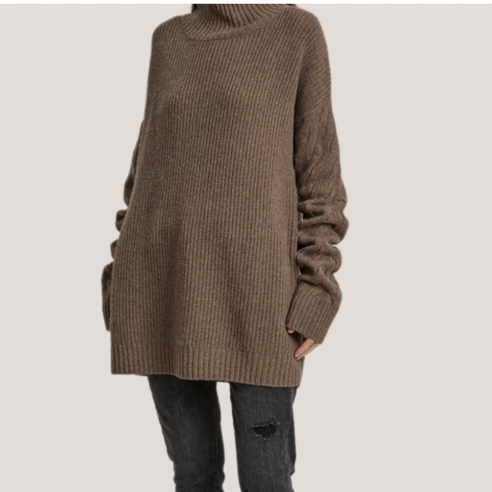 Cozy Brown Turtleneck Sweater